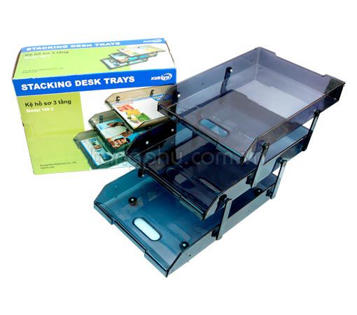 Kệ 3 tầng mica trượt Xukiva